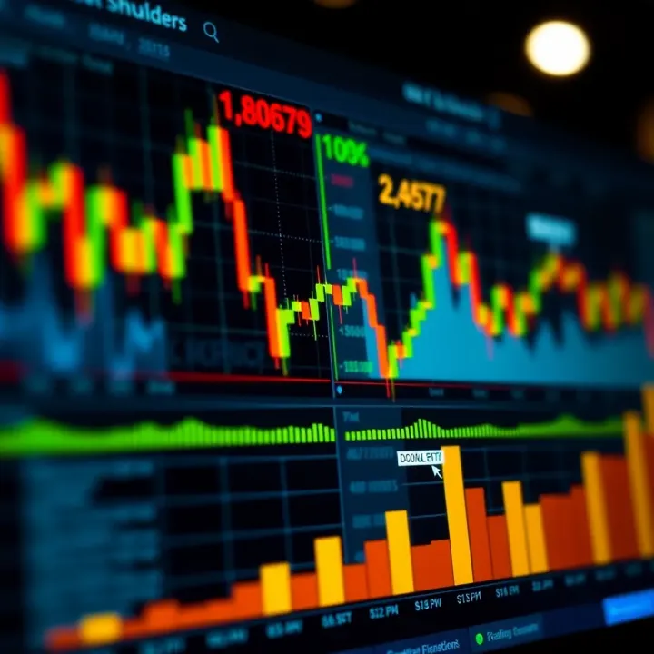 Diagram showcasing common chart patterns such as head and shoulders and double tops in market analysis