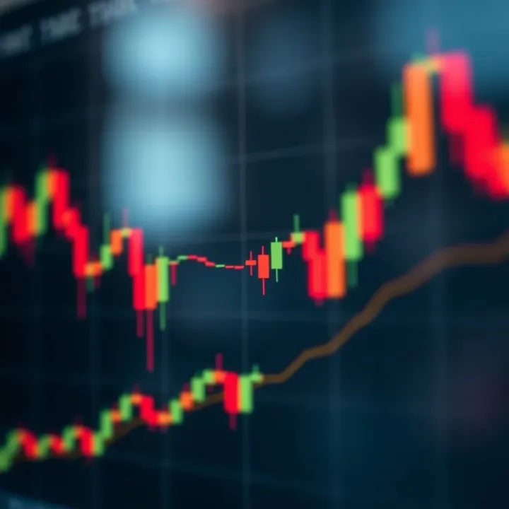 Bearish candlestick pattern signaling possible downward market movement