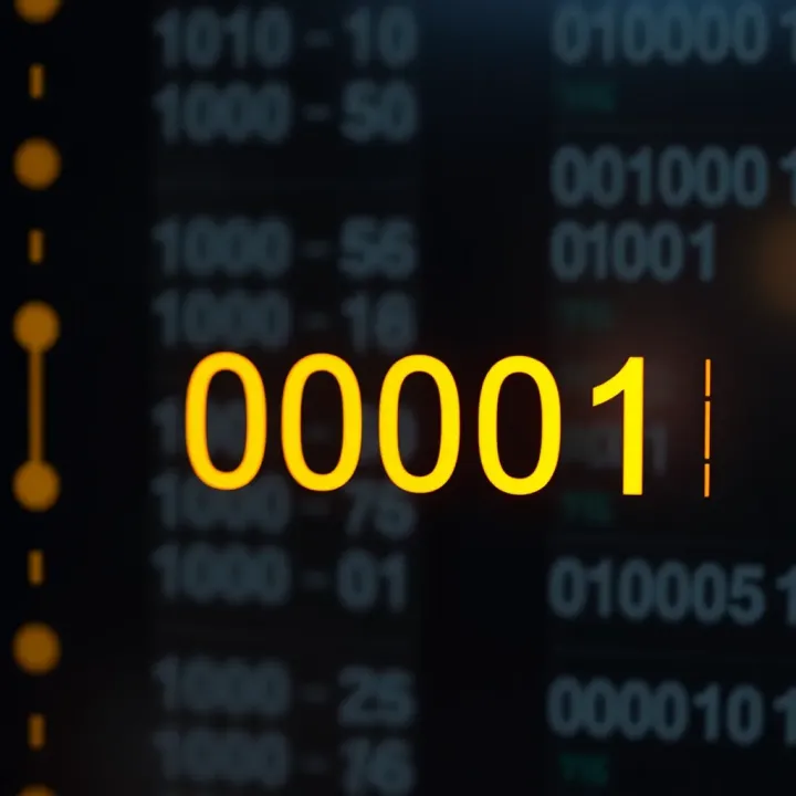 Diagram showing place values in binary system with emphasis on rightmost digit