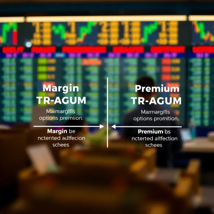 Diagram illustrating the difference between margin and premium in options trading for Indian investors