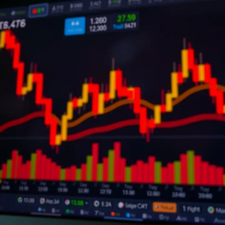 Chart displaying multiple candlestick patterns illustrating market trend reversals and continuations