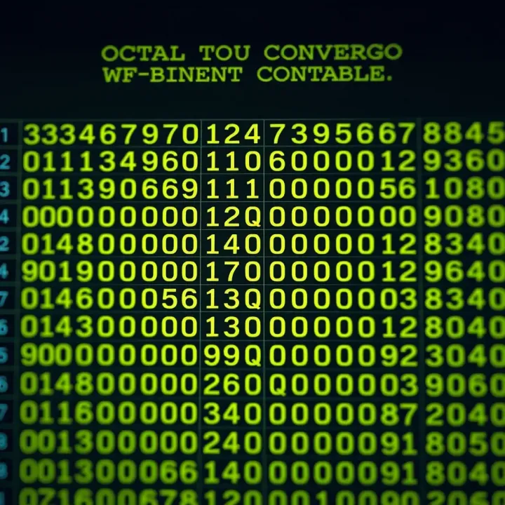 Octal to Binary Conversion Table Explained