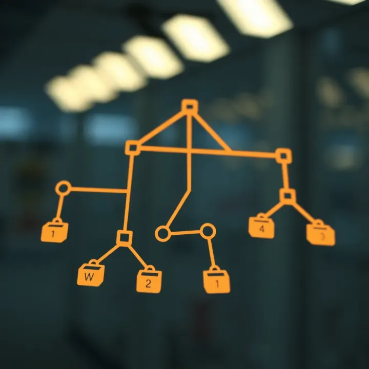 Illustration of a binary tree with nodes highlighted to show the top view perspective